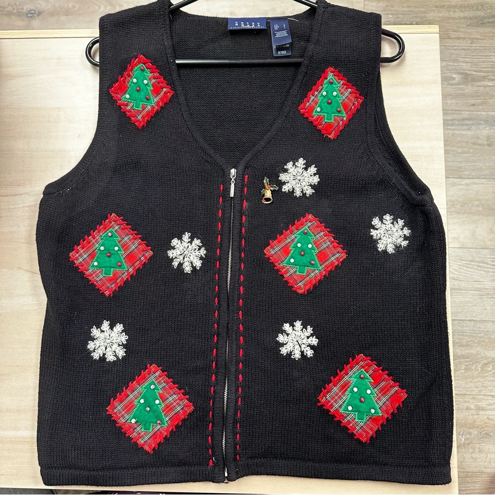 Vintage Crazy Horse Christmas sweater vest